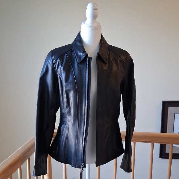 Harley-Davidson Women's Classic Black Leather Studded Bling Biker Jacket - Picture 3 of 12